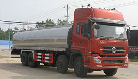 东风天龙前四后八牛奶运输罐